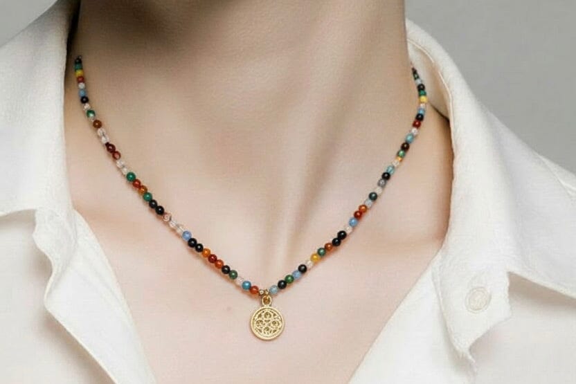 REJANE ROSENBERGER DESIGN silver necklace "Lotus" short