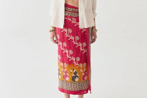 MAISON HOTEL Baumwollpareo "BYRON" red stuart (C)