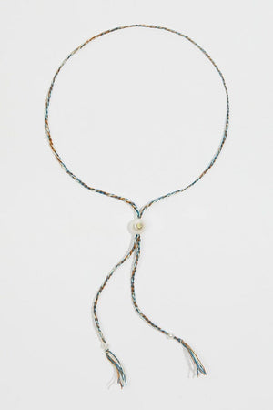 TAMARA TAICHMANN cotton necklace "Scarlett" Amazonite turquoise