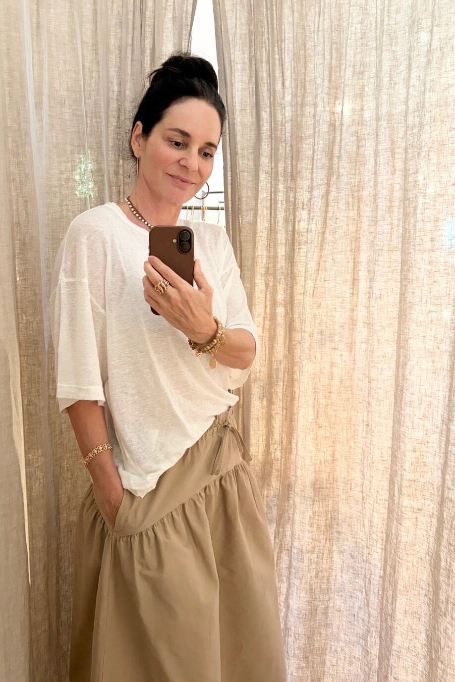 BOWERY NYC Essential oversized T-Shirt off-white