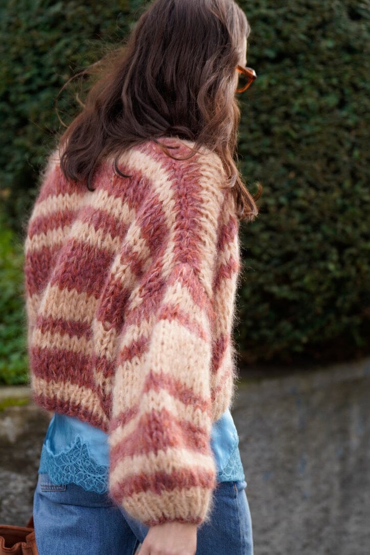 E WITH LOVE Handknit jacket "INAYA" mix color