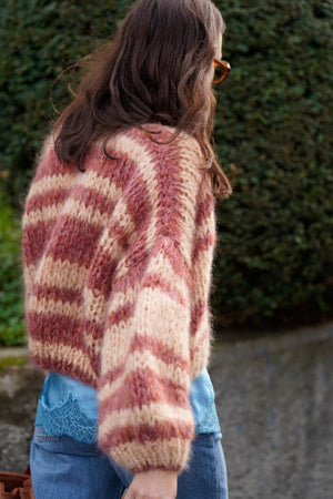 E WITH LOVE Handknit jacket "INAYA" mix color