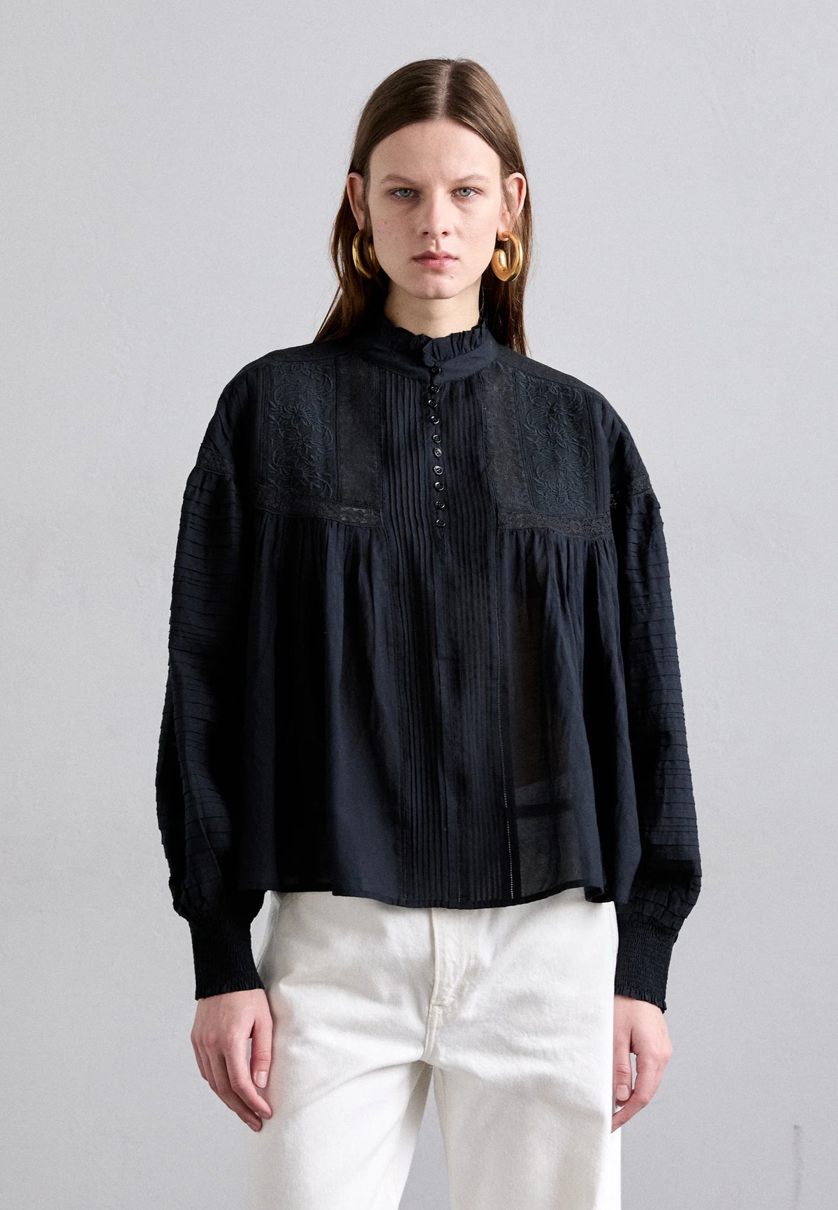 VANESSA BRUNO Baumwollbluse "DAHLIA" schwarz