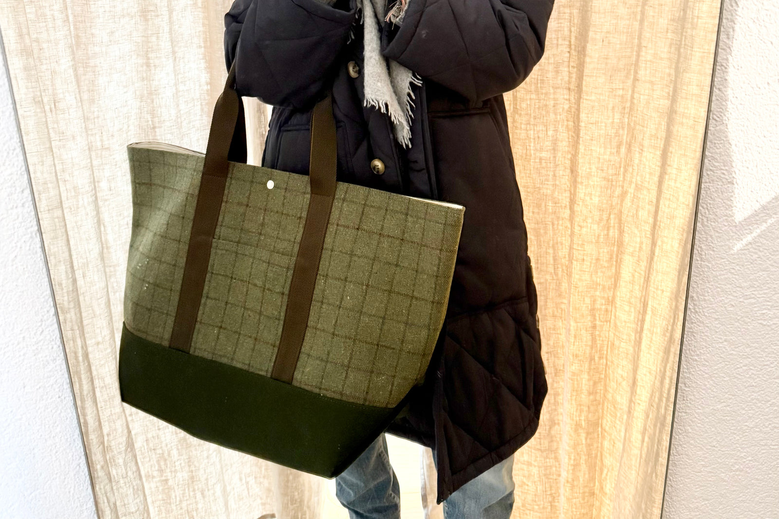 Flanneltasche "Club" XL Hunting green