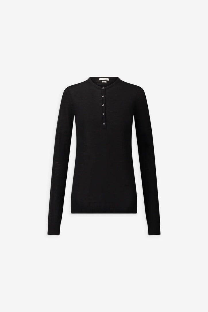 LAURENCE BRAS Feinstrick Shirt "CENDRE" schwarz