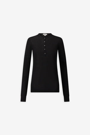 LAURENCE BRAS Feinstrick Shirt "CENDRE" schwarz