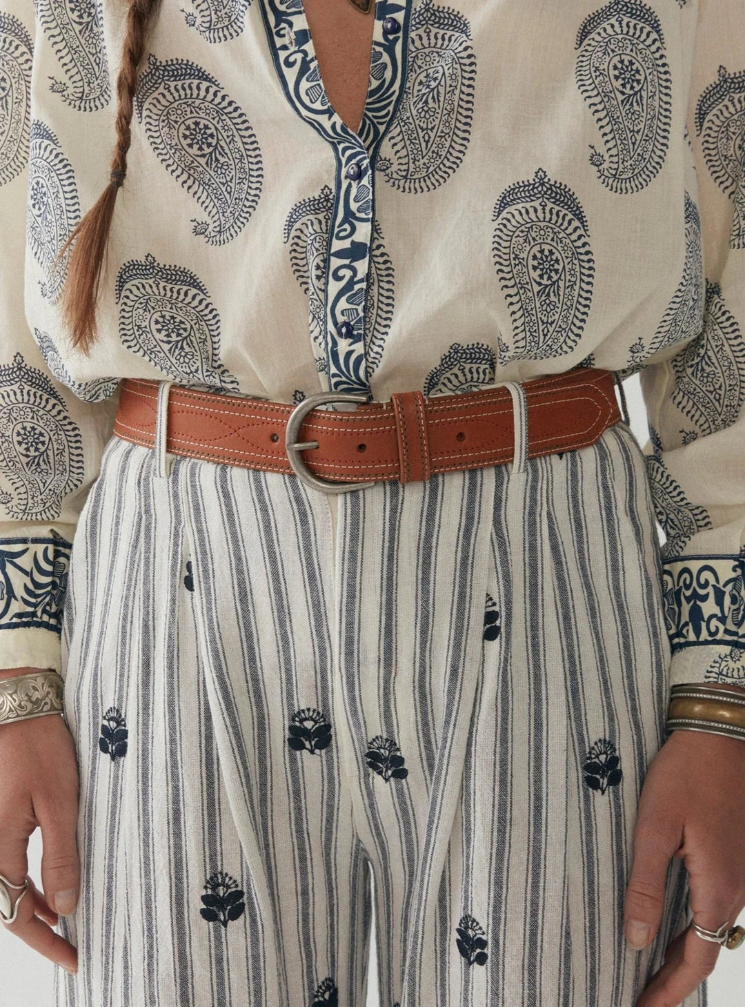 MAISON HOTEL Ledergürtel "FEDERIKA" cognac brown