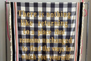 KARIEN BELLE WOOL Plaid "POETRY" black/off-white