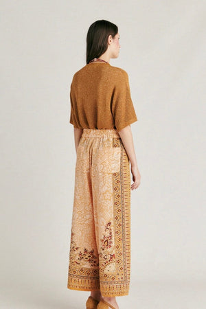MOMONI Seidenhose "BORACAY" zimt