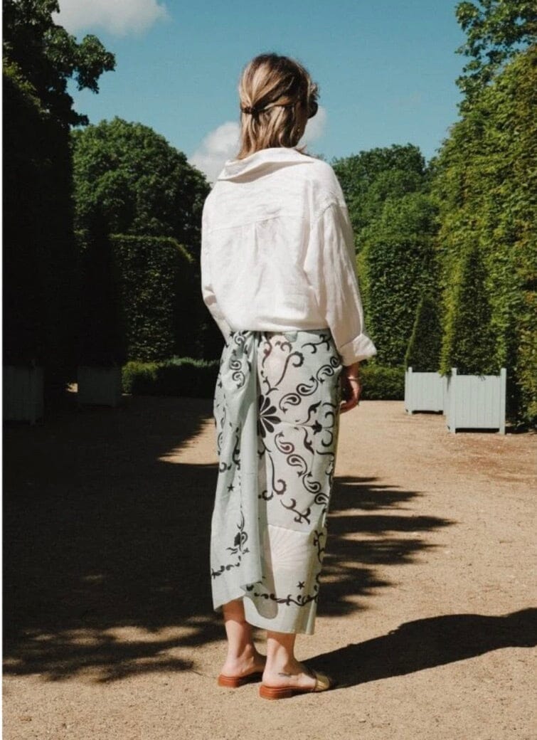 MAISON LECOMTE FLAMANT cotton scarf "Bandana" khaki