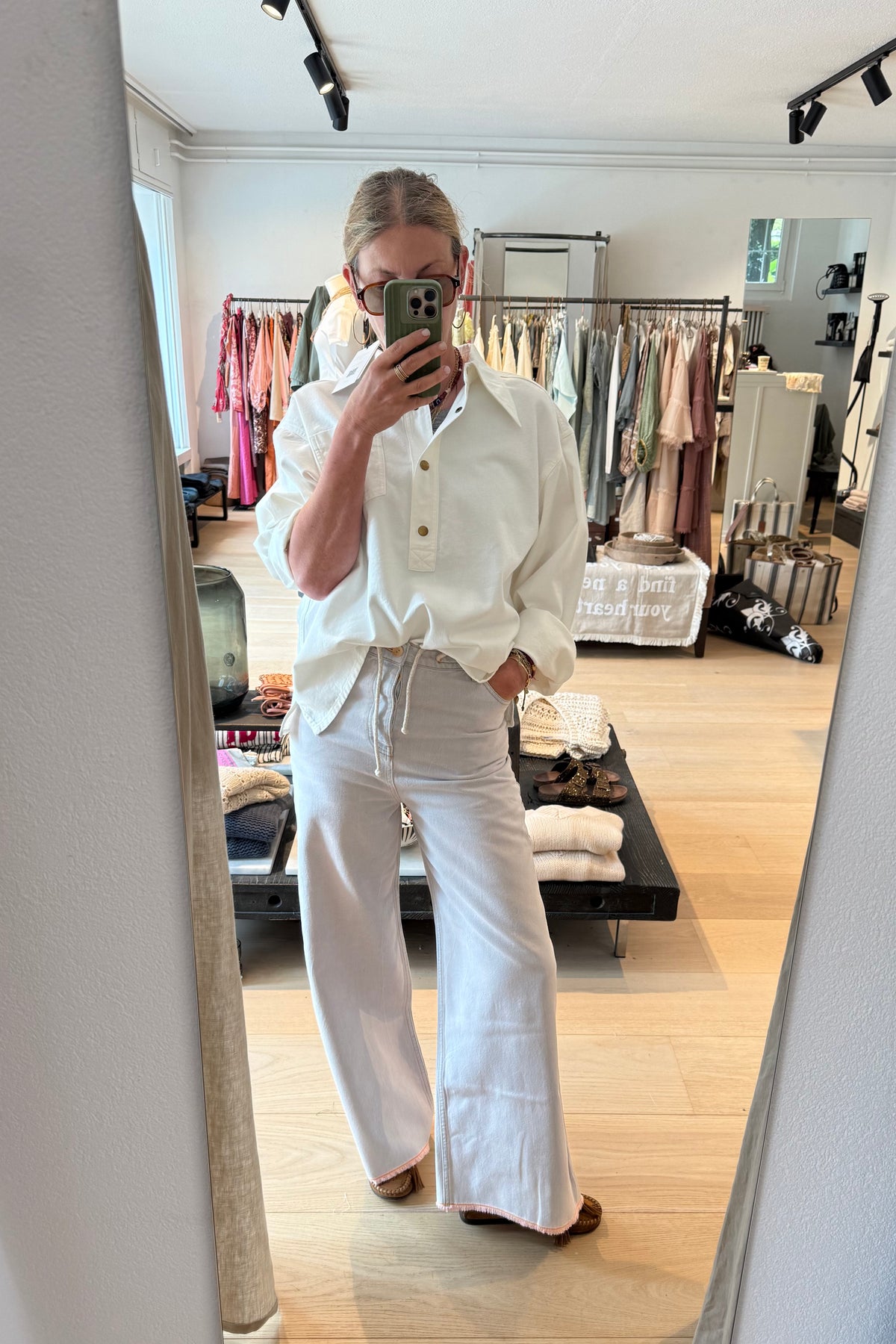 HAPPY HOUSE Le Pantalon - Jeans  "OVERSIZE"  chanel wash