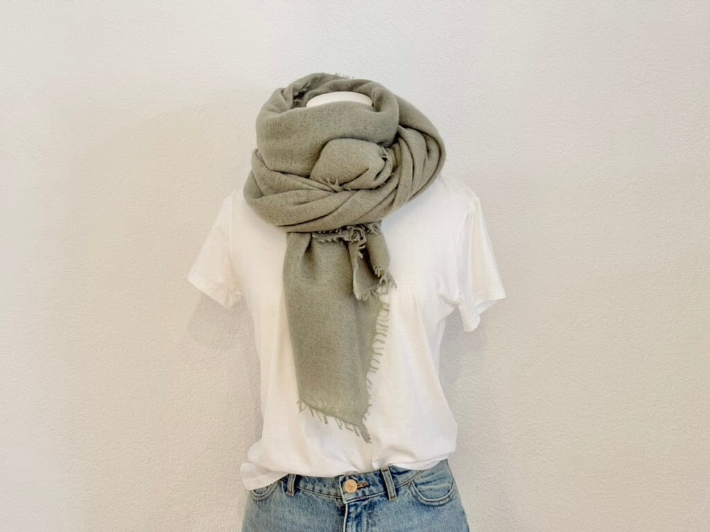 Choice by Réjane Rosenberger cashmere scarf gray méliert (MS-70027)