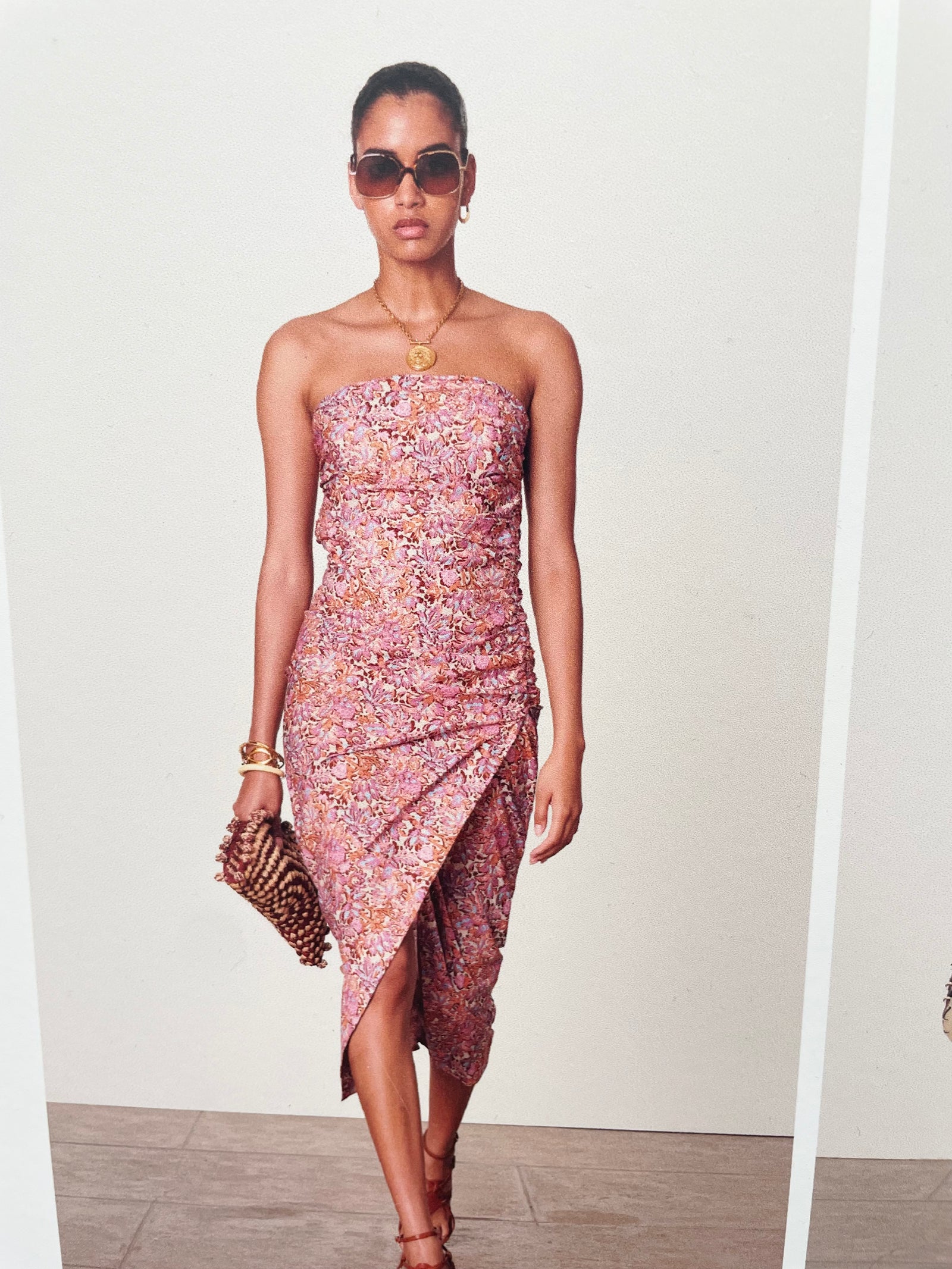 VANESSA BRUNO Bustier - Kleid "CLEOPATRE" multico/fidji