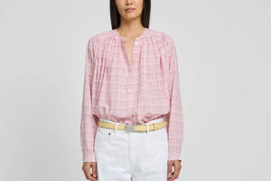 LAURENCE BRAS Baumwollbluse "CIGAR" rose carro