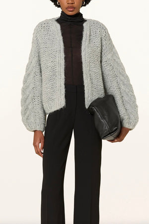 MAIAMI short sleeve cardigan "ALPACA" beige