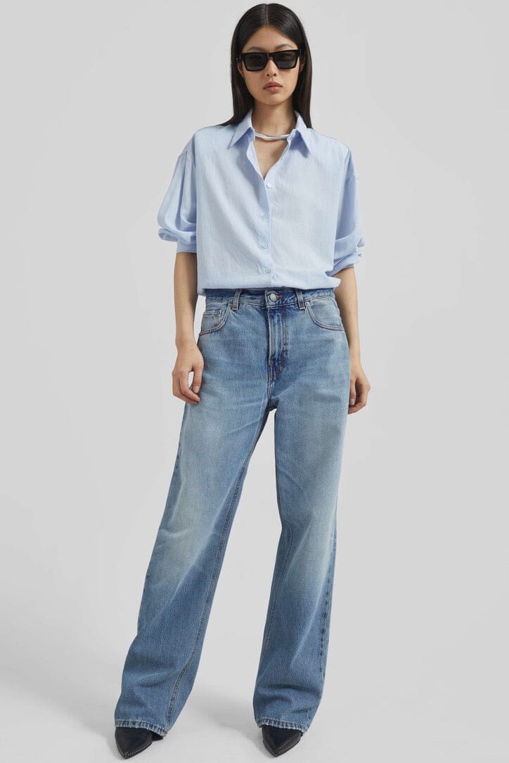 HAIKURE Wide Jeans "BONNIE" dive blue wash