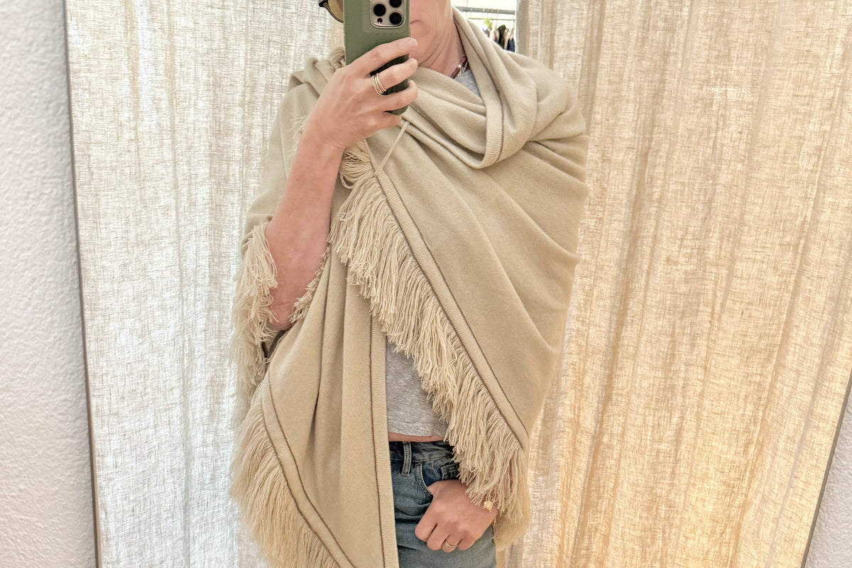 Choice by Réjane Rosenberger Cashmere Poncho grey