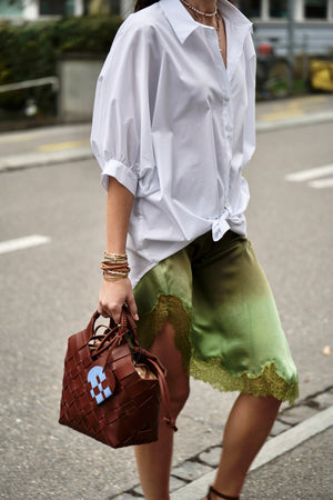 MES DEMOISELLES Seidenjupe "ERANU" green