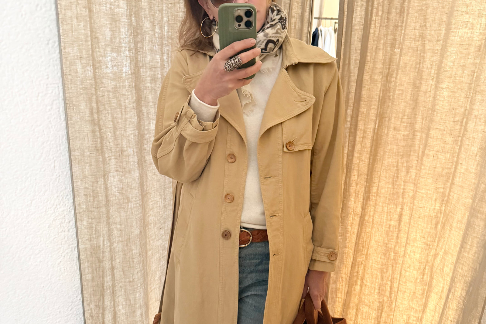 HAPPY HOUSE der Trench Cotton camel