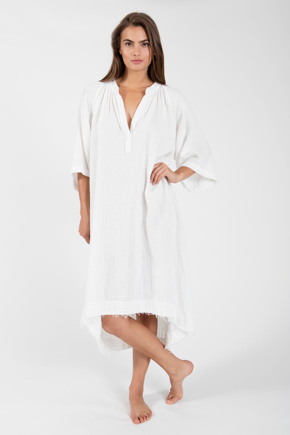 9seed - Tunisia Caftan Dress white