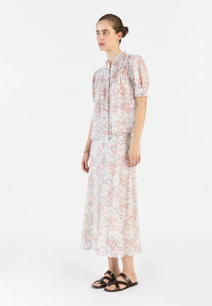 MASSCOB Kurzarmbluse "ELYRIA" berry flower