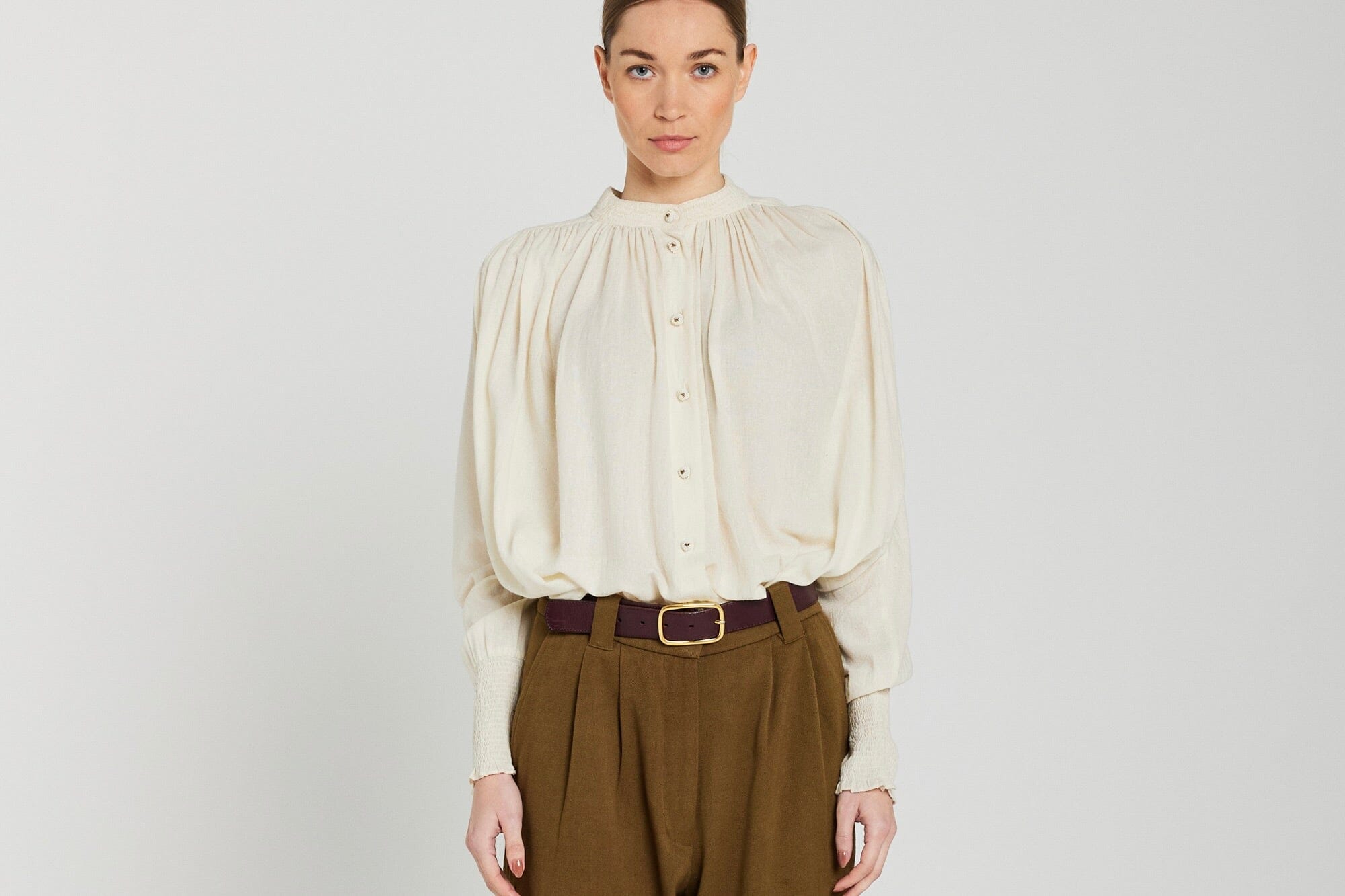 V.DE.VINSTER Seidenbluse "CESAR" off-white