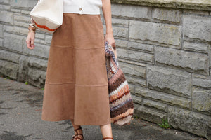 VIA MASINI Wildlederjupe "GIOTTO" cuoio