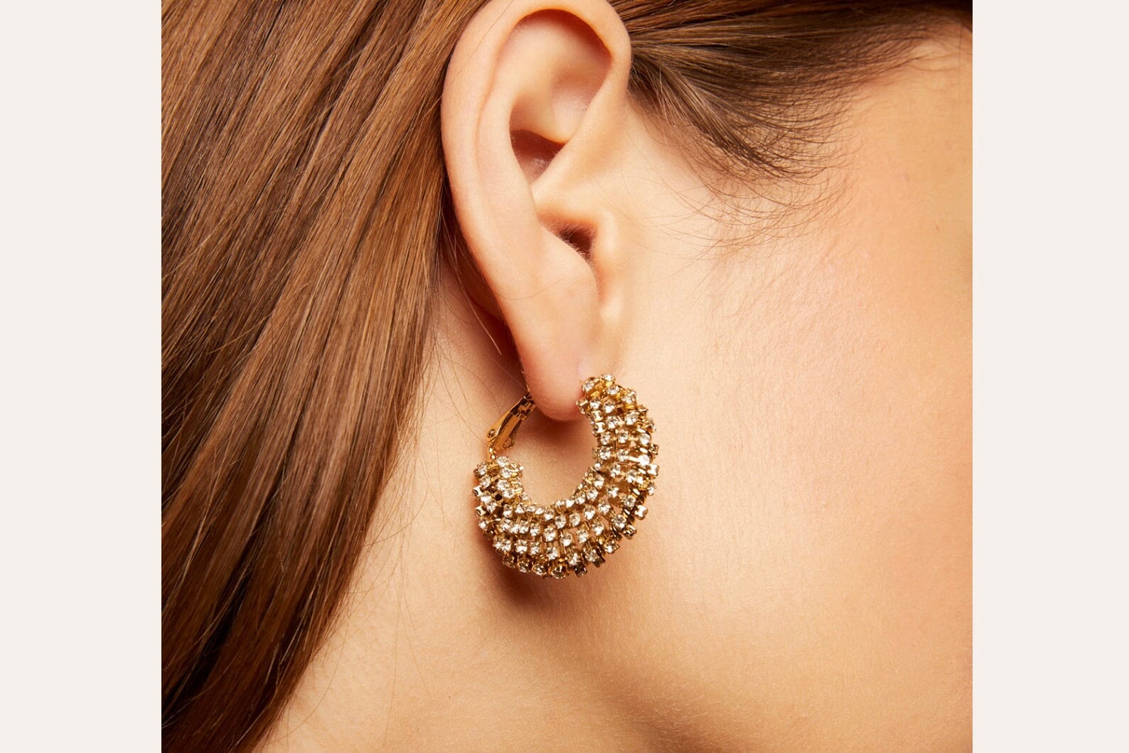 GAS BIJOUX Creolen "IZZIA" Strass crystal