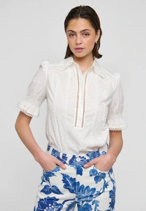 DEA KUDIBAL cotton blouse "DARADEA" natural white