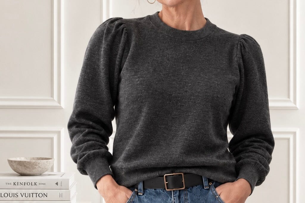 Choice by Réjane Rosenberger Cashmere puffed sweater "Cara" black