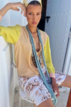 CLARAMONTE Viscosebluse "ROMY" lemon