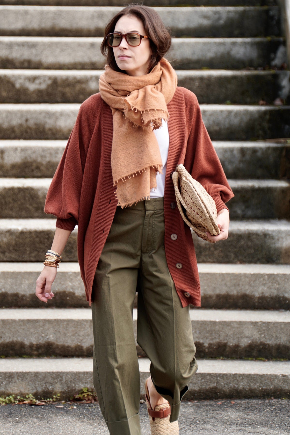 Choice by Réjane Rosenberger cashmere scarf antra (MS-222)