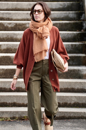 Choice by Réjane Rosenberger cashmere scarf antra (MS-222)