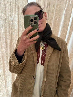 VON GOAT Cashmere Bandana schlamm