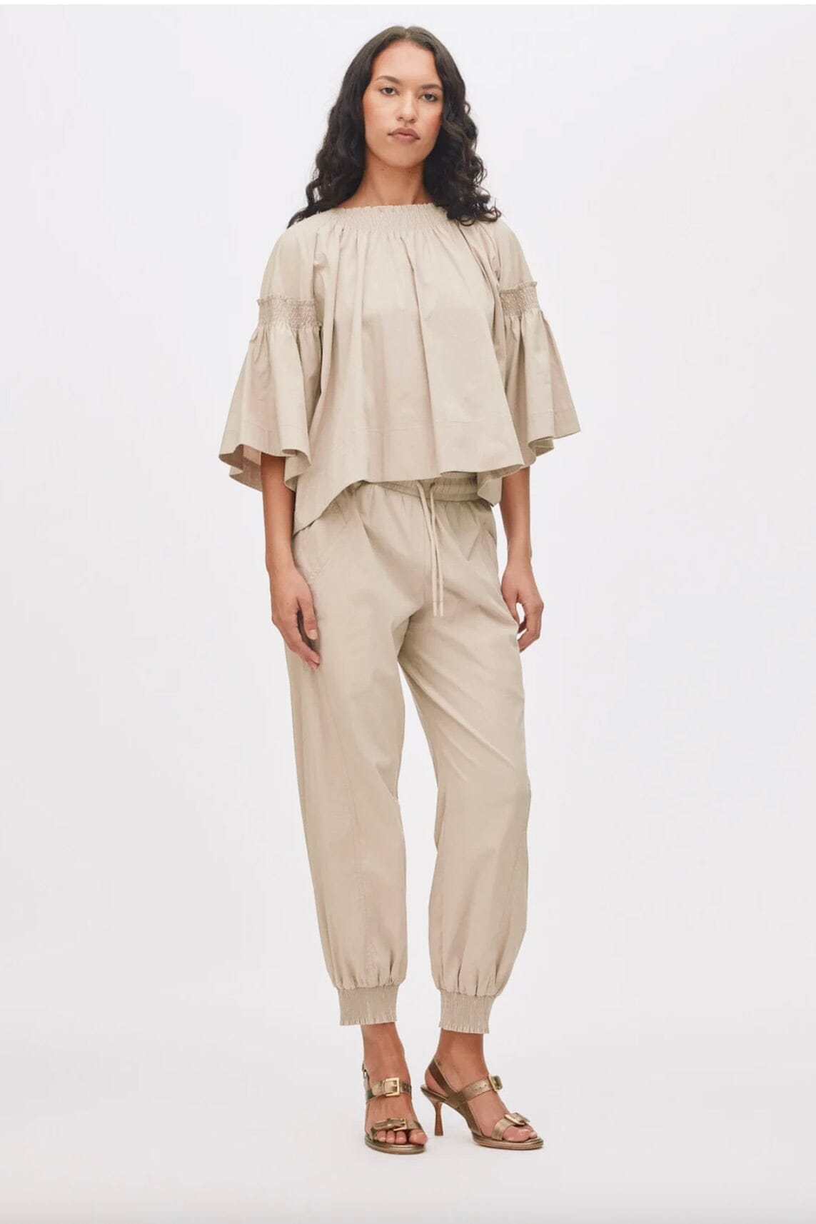 RABENS SALONER Joggerpants "DOMINO" sand