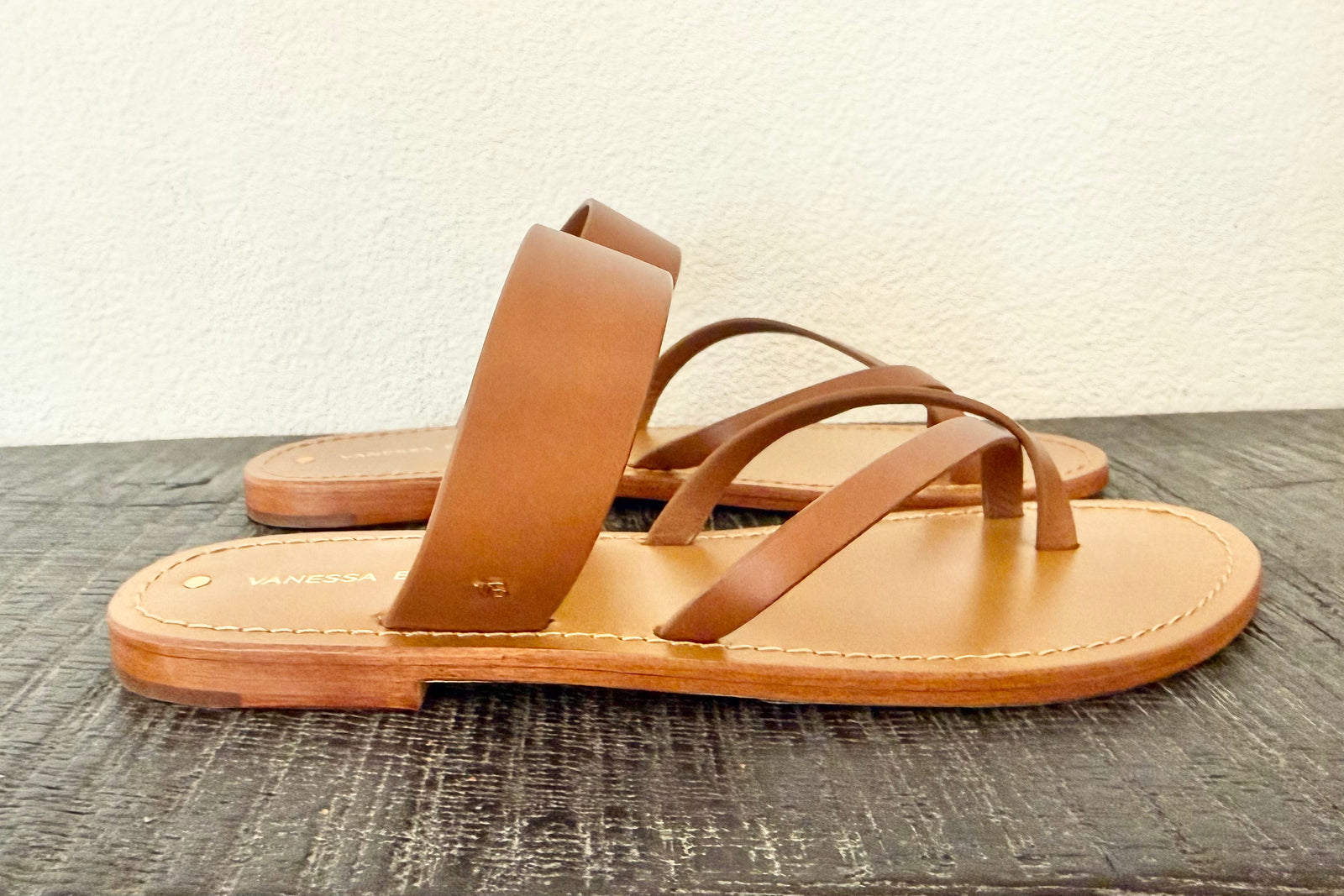 VANESSA BRUNO Ledersandalen caramel
