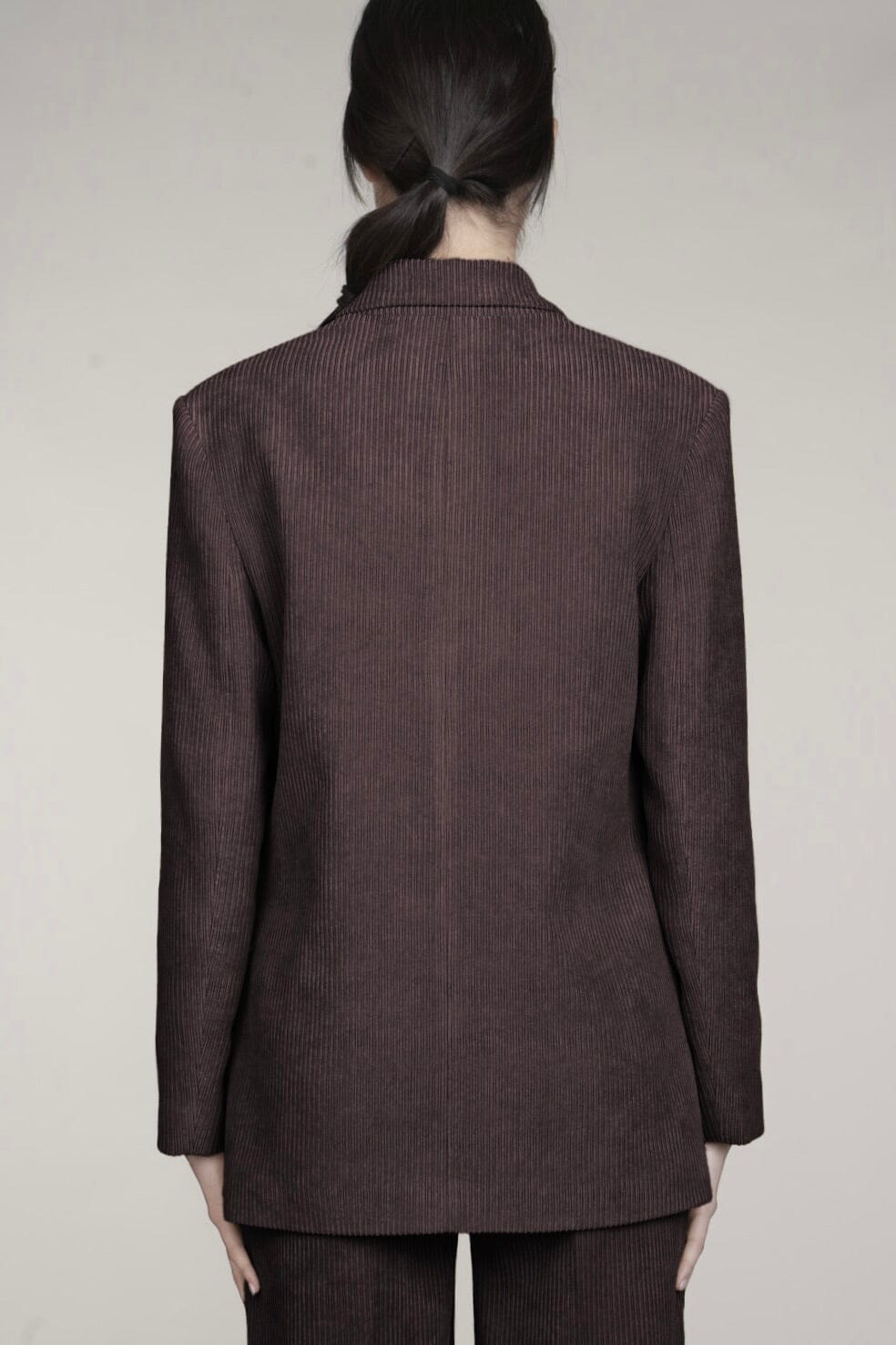 VIA MASINI Velour Cordjacke "MESA" chocolat