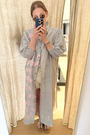 KARIEN BELLE Kimono Kleid "POETRY" fine stripe