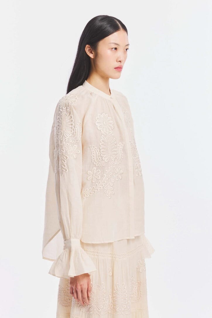 ANTIK BATIK Baumwollmixbluse "Marta" cream