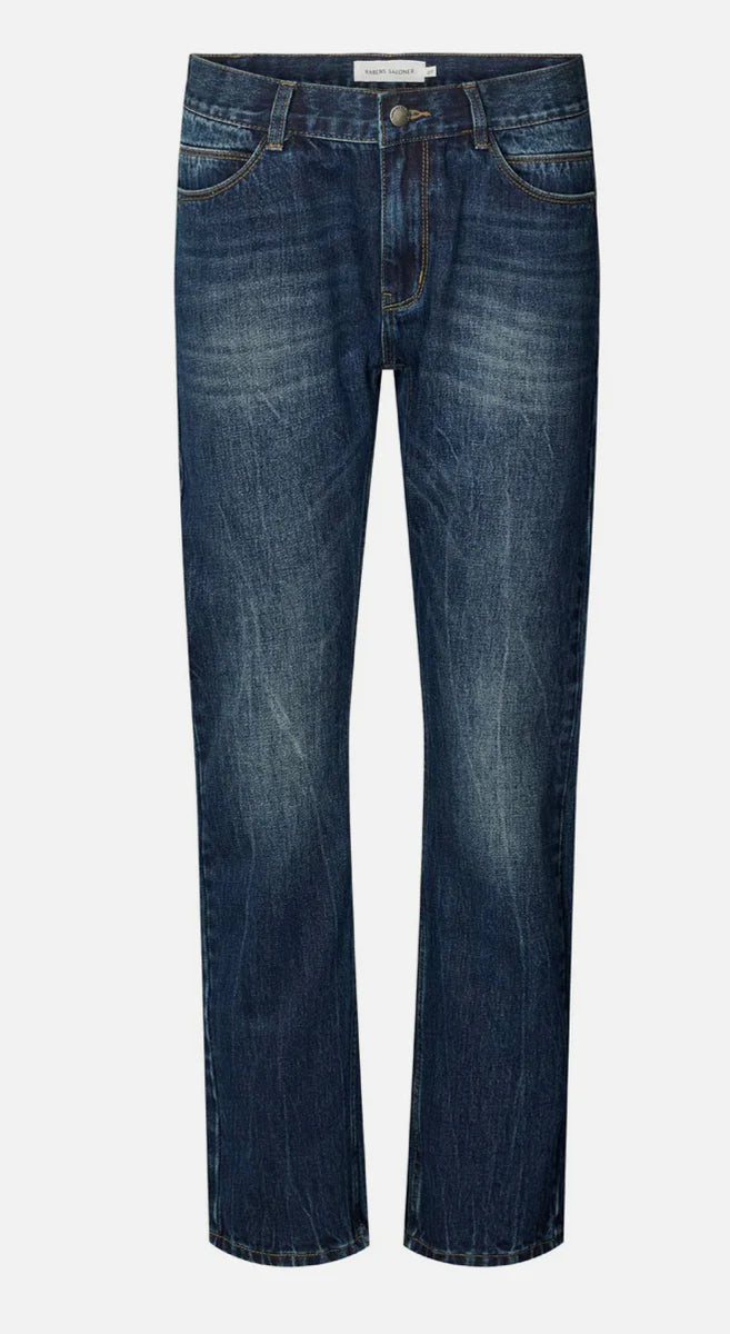 RABENS SALONER soft denim trousers "INEZ" washed indigo