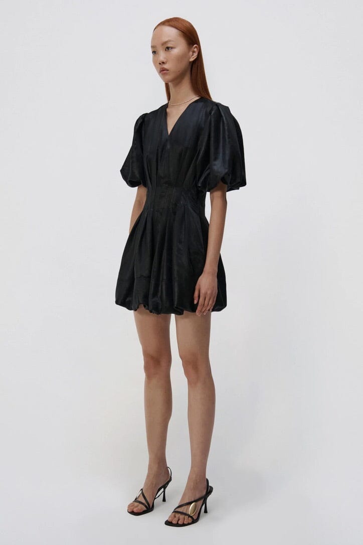 JONATHAN SIMKHAI satin dress "Luisa" black