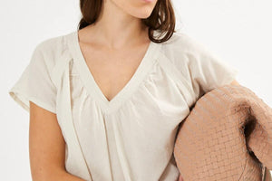 RABENS SALONER  Baumwollbluse "Dipsy" sandstone oder sage