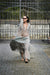 YVONNE S Maxi Hippy Dress "Flower repeat" lightblue/sand/beige