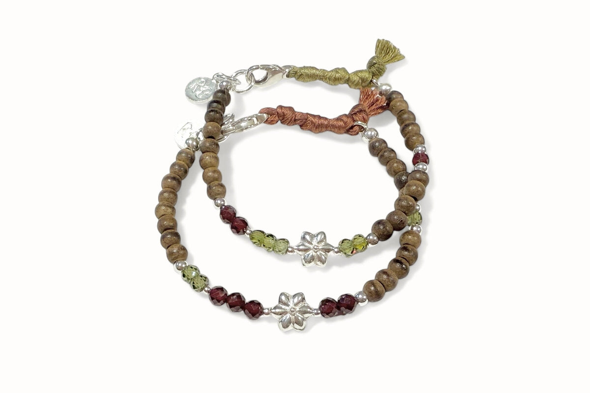 REJANE ROSENBERGER DESIGN stone bracelet "BOHO" with cotton