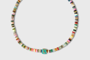 TAMARA TAICHMANN multicolor stone necklace "CUBE-LOVE"