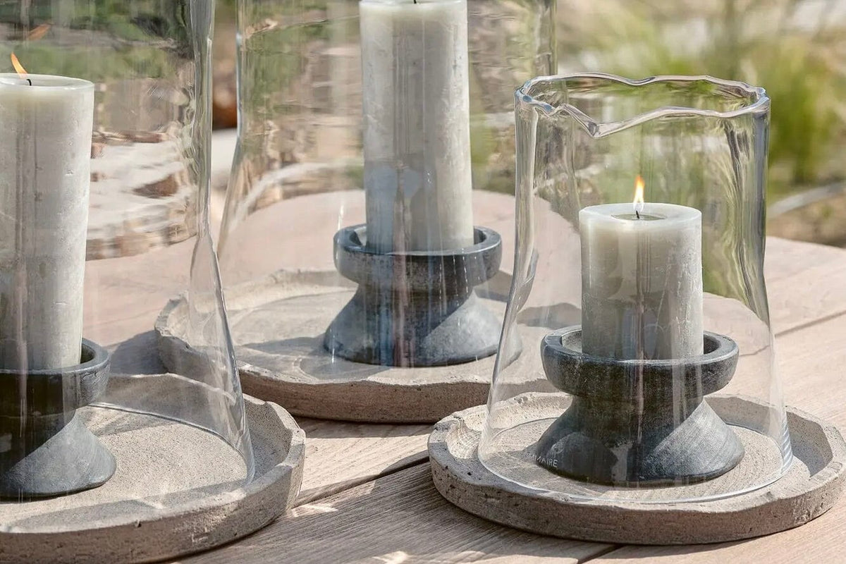 Gommaire MEDIUM Hurricane glass "Daniel" smoky brown