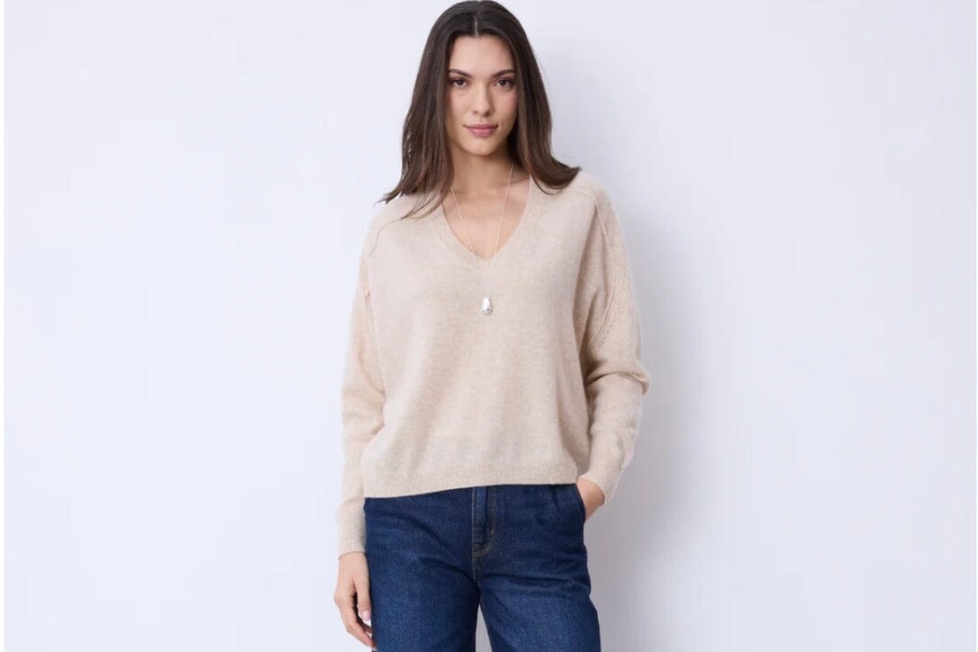 NOTSHY cashmere sweater "TINI" beige chiné