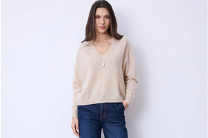 NOTSHY cashmere sweater "TINI" beige chiné