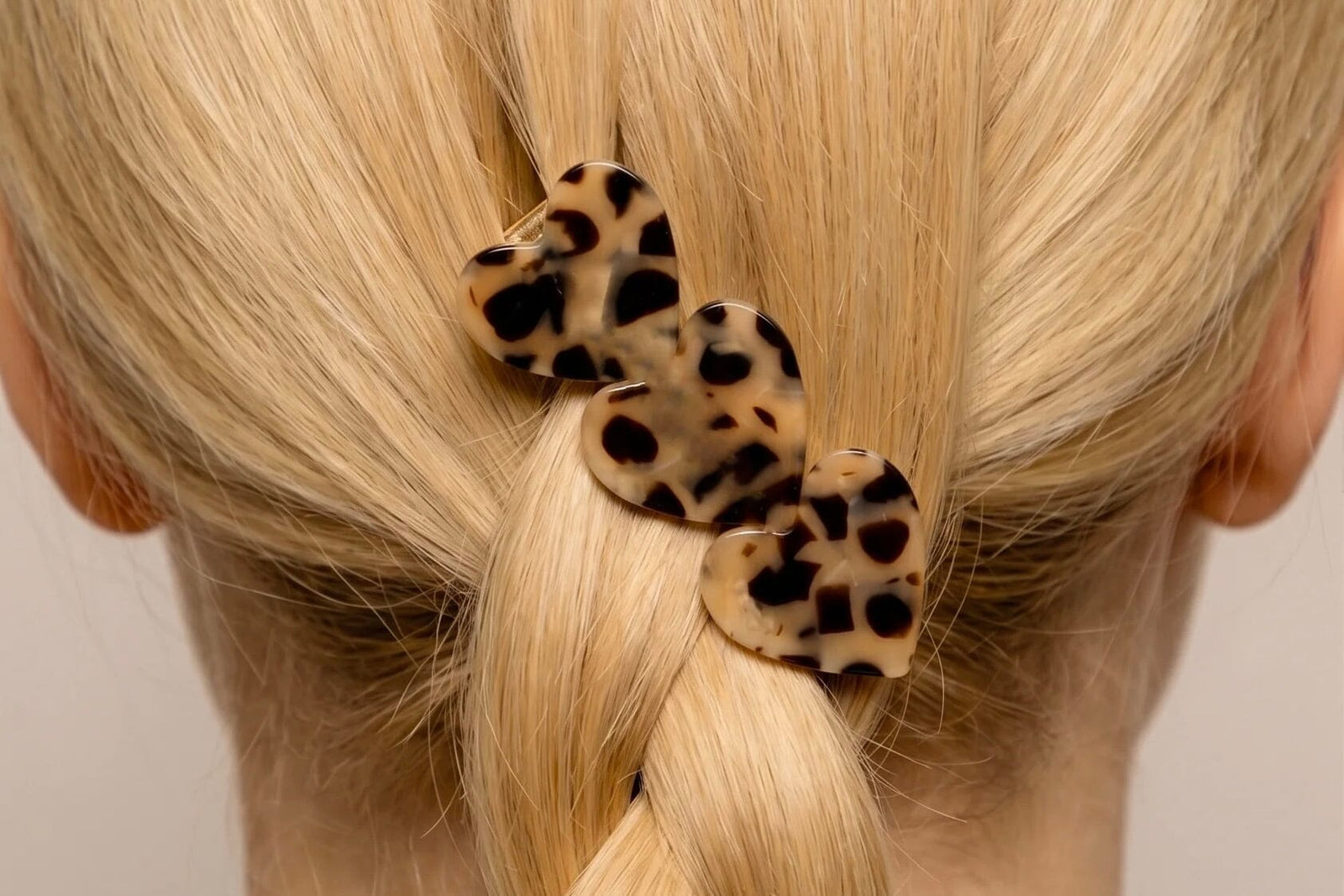 Peignée Paris Clip "Heart" leopard