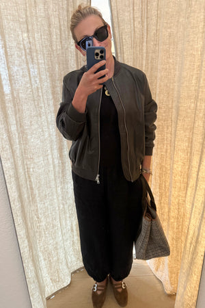 VIA MASINI Lederjacke "FARSIA" dunkelbraun